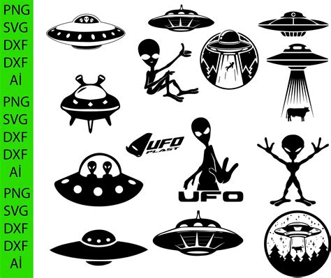 Png Dxf Eps alien Under the Moon Svg Alien Svg UFO Svg - Etsy