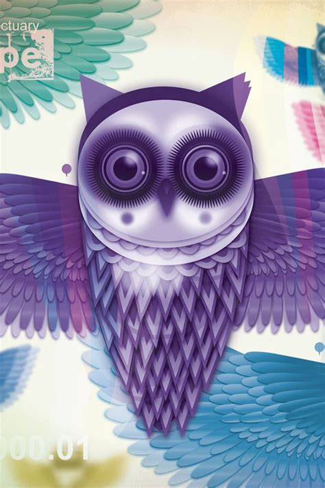 Art Owl iPhone 4s Wallpapers Free Download