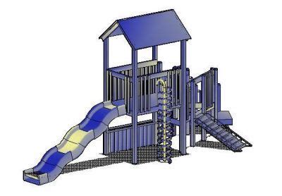 Playground design 3D CAD model - CADblocksfree | Thousands of free CAD blocks