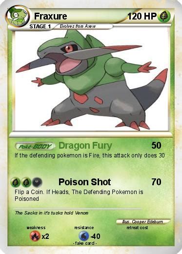 Pokémon Fraxure 12 12 - Dragon Fury - My Pokemon Card