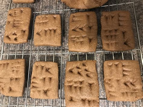 Baking Babylonian cuneiform tablets in gingerbread | The Aperiodical