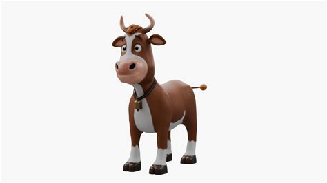 Brown Cow cartoon model - TurboSquid 2161250