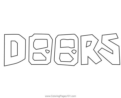 Doors Logo Doors Roblox Coloring Page