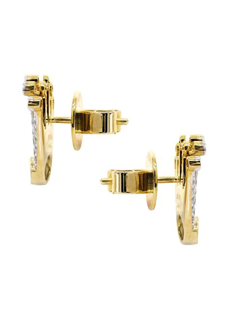 Diamond Earrings For Men | 14K Yellow Gold | 0.58 Carats – FrostNYC