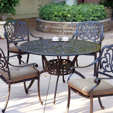 Darlee Elisabeth 5 Piece Cast Aluminum Patio Dining Set