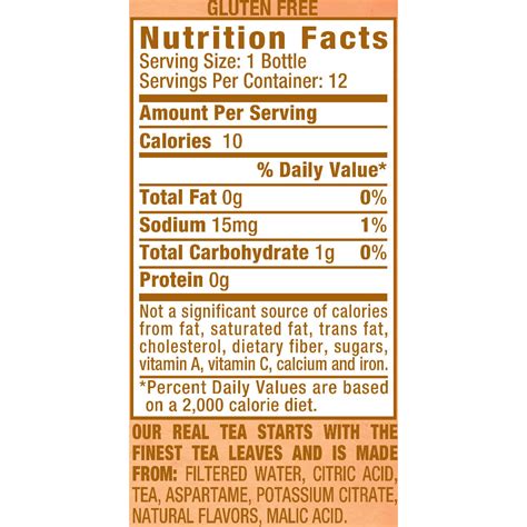 Peach Snapple Nutrition Facts | Blog Dandk