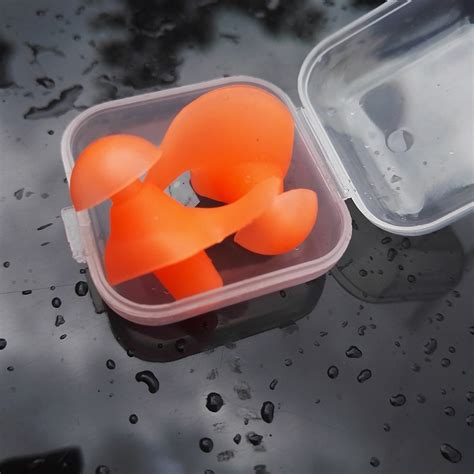 Swimming Ear Plugs, 1 Pairs Professional Waterproof Reusable Silicone Earplugs for Swimming ...