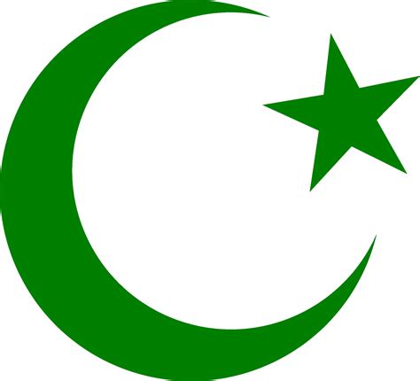 Symbol Islam, crescent star dark green color, vector eps 29182048 Vector Art at Vecteezy