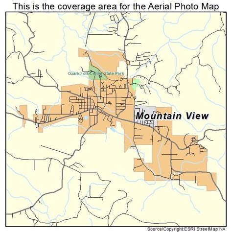 Aerial Photography Map of Mountain View, AR Arkansas