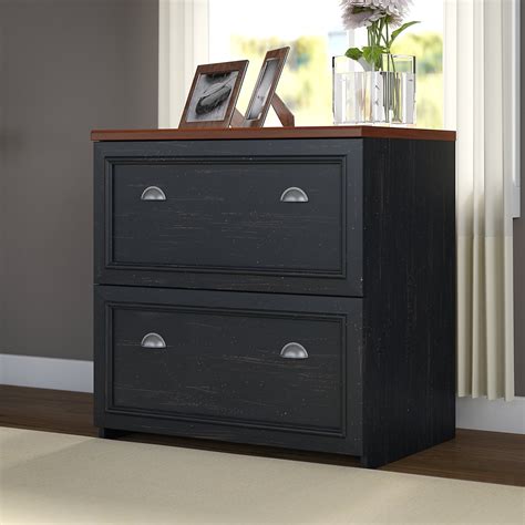 Bush Furniture Fairview Lateral File Cabinet in Antique Black - Walmart.com