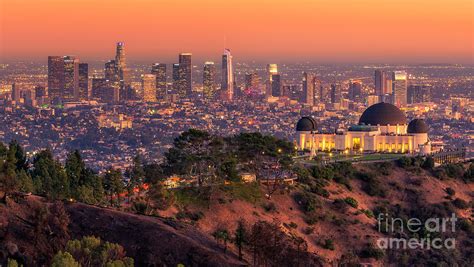 Los Angeles Skyline at sunset Photograph by Lavin Photography - Pixels