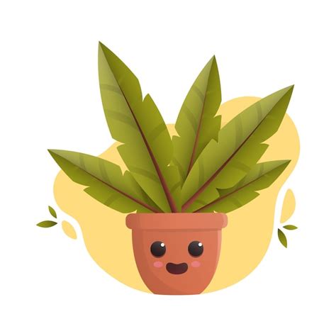 Premium Vector | Cute indoor potted plant