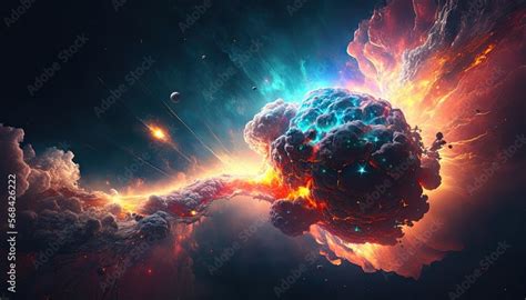 Stunning realistic wallpaper of a Supernova. Deep space, starry, astrophotography, universe ...