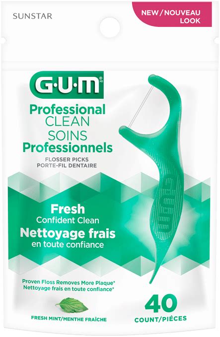 Gum Professional Clean Fresh Mint Flosser Picks 40ct | Personal ...