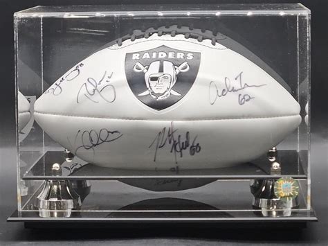 Certified Signed NFL Raiders Football in Display | Live and Online ...