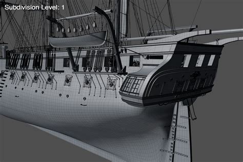 Uss constitution 3D model - TurboSquid 1207107