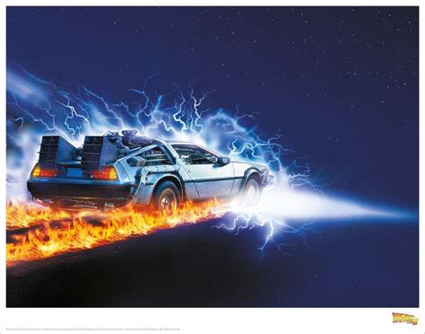 Back To The Future Delorean Fire Light Limited Edition Numbered Print | Back to the future ...