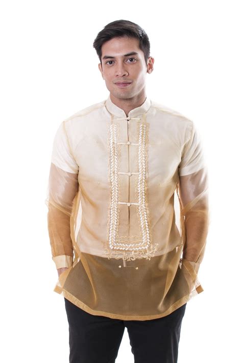 CUSTOM ORDER - Jusi Barong Tagalog Gold 003 – BARONG WAREHOUSE