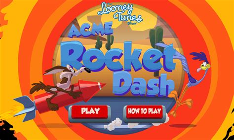 🕹️ Play Looney Tunes Acme Rocket Dash Game: Free Online HTML Wile E ...