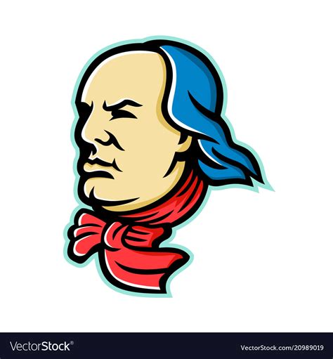 Benjamin franklin mascot Royalty Free Vector Image