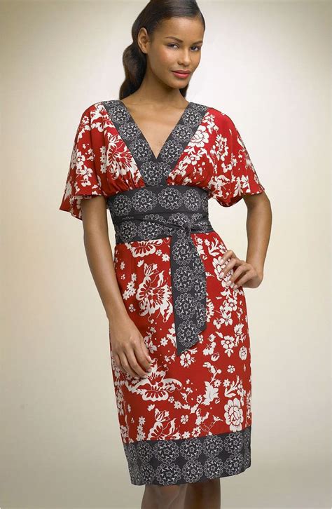 Phoebe Couture Border Trim Silk Kimono Dress | Nordstrom