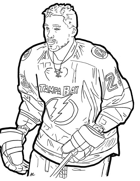 Hockey Player Colouring Sheet - Free Printable Templates