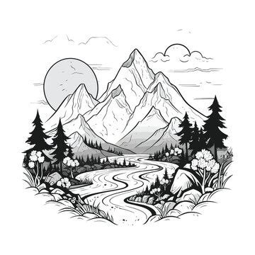 "Mountain Drawing" Images – Browse 1,895 Stock Photos, Vectors, and Video | Adobe Stock