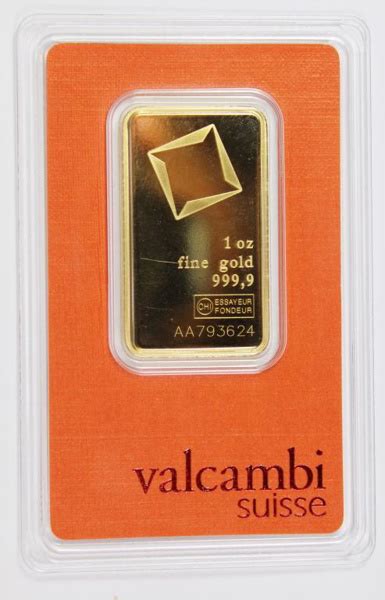 Valcambi 1 Oz Gold Bar