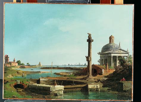 Canaletto (Giovanni Antonio Canal) | A Lock, a Column, and a Church ...