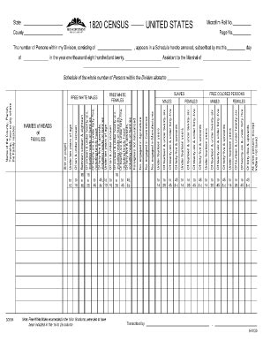 1820 Census Form: Complete with ease | airSlate SignNow