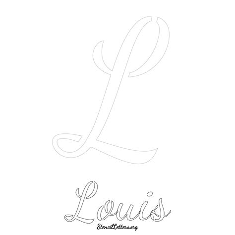 Louis Free Printable Name Stencils with 6 Unique Typography Styles and ...