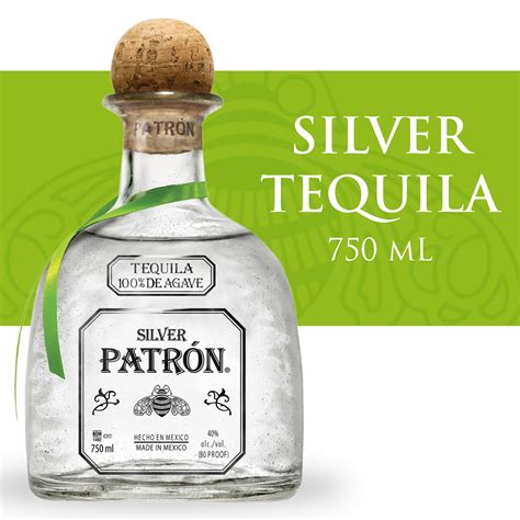 Patron Silver Tequila, 40% ABV - 750 ml Bottle - Walmart.com