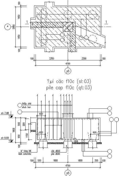 Reinforcement detail drawing of Stub column. - Cadbull