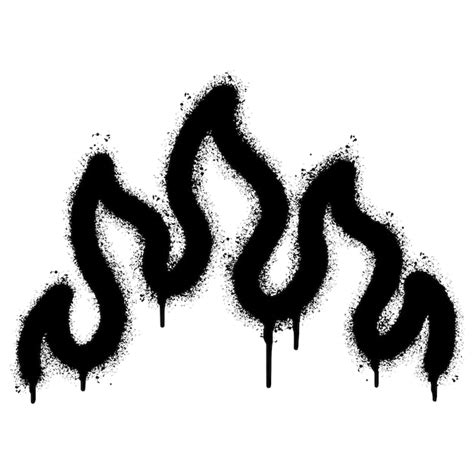 Premium Vector | Spray Painted Graffiti Fire flame icon Sprayed isolated with a white background ...