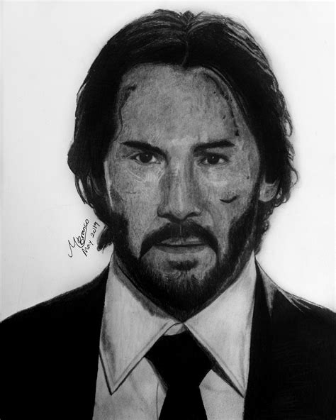 John Wick Portrait Sketches, Portrait Drawing, Pencil Art Drawings, Art Drawings Sketches, Male ...