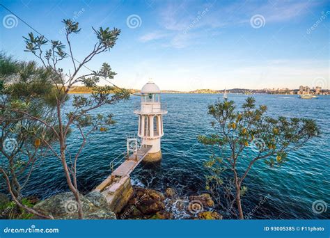 Cremorne Point Lighthouse on Sydney Harbour Stock Image - Image of pier ...