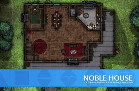 Noble House - D&D Map for Roll20 And Tabletop - Dice Grimorium