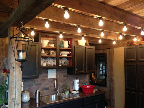 Kitchen lights for a rustic cabin. | barn renovation | Pinterest