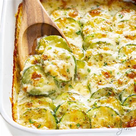 Cheesy Zucchini Casserole (zucchini gratin) - Story Telling Co