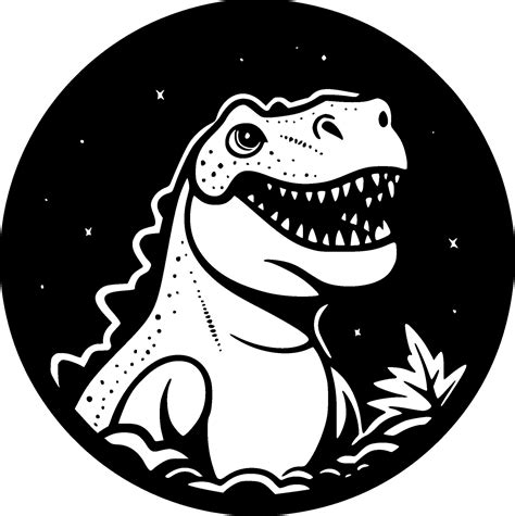 Dino - Black and White Isolated Icon - Vector illustration 27564918 ...