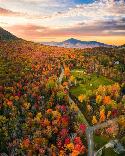 Amazing Fall colors over Jackson, New Hampshire : newhampshire