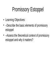 Understanding Promissory Estoppel: Elements, Theoretical | Course Hero