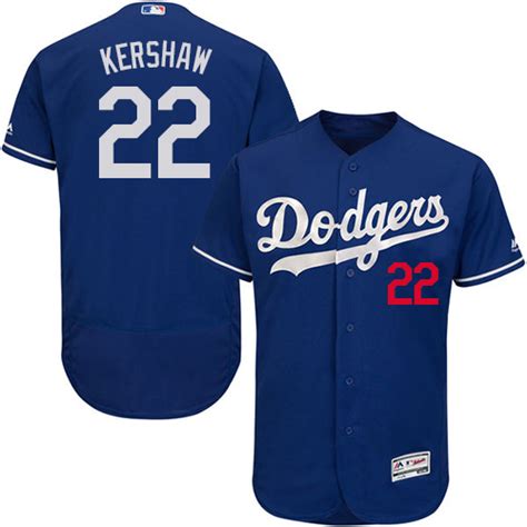 Men's Majestic Los Angeles Dodgers #22 Clayton Kershaw Royal Blue ...