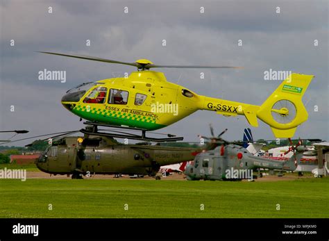 Essex Air Ambulance helicopter Eurocopter EC135 G-SSXX, landing at ...