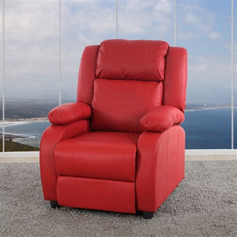 Sillón relax reclinable LINCON en color rojo - Homy.es