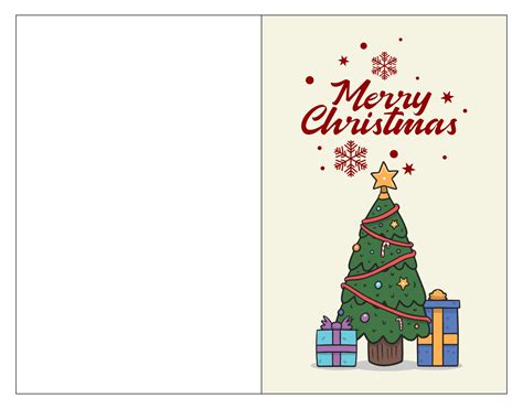 Christmas Card Templates - 10 Free PDF Printables | Printablee