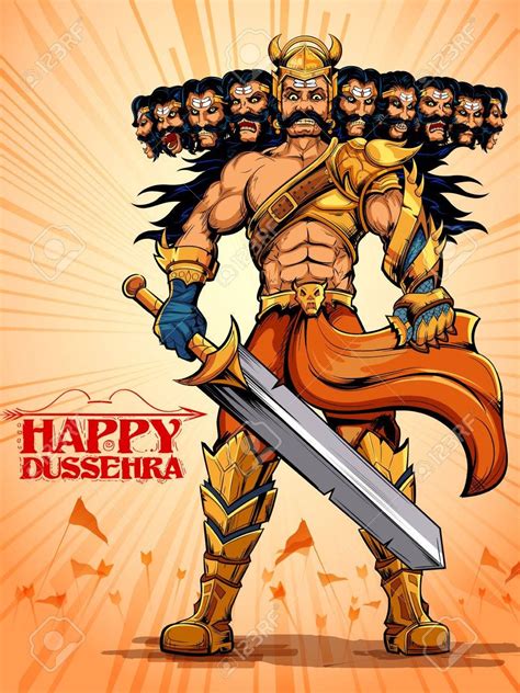 Ravana With Ten Heads For Dussehra Royalty Free Cliparts, Vectors, And Stock Illustration. Image ...