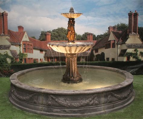 3 Tiered Edwardian Fountain or 3 Graces Fountain with Large Lawrence Pool Surround - Stone ...