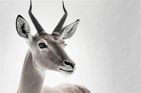 Premium AI Image | A drawing of an antelope with horns