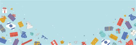 Vector banner with party elements, holiday gifts, surprise boxes 13453551 Vector Art at Vecteezy